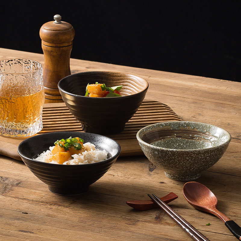 日式餐具特别好看的小碗精致陶瓷单个吃饭米饭碗家用5英寸大饭碗