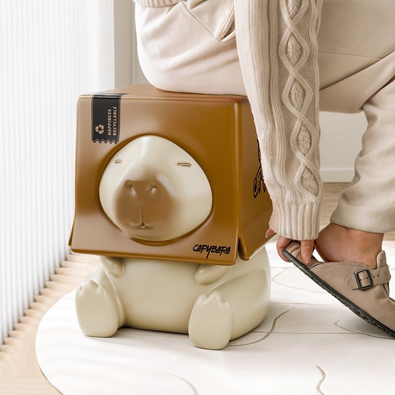 贝汉美可皮巴拉创意玄关换鞋凳家居客厅落地摆件乔迁新居礼物,家居饰品,落地摆件,淘宝优惠券,粉丝福利购,淘宝优惠卷