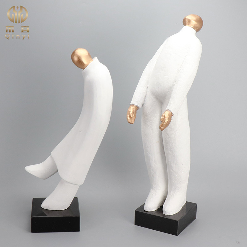 人像艺术摆件轻奢雕塑抽象创意客厅玄关现家居人物软装饰品