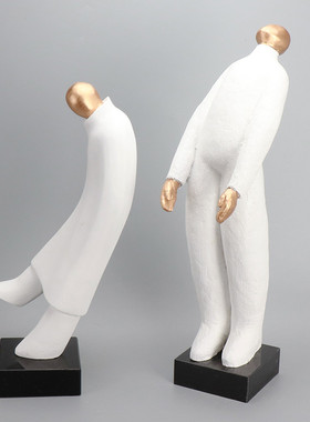 人像艺术摆件轻奢雕塑抽象创意客厅玄关现家居人物软装饰品