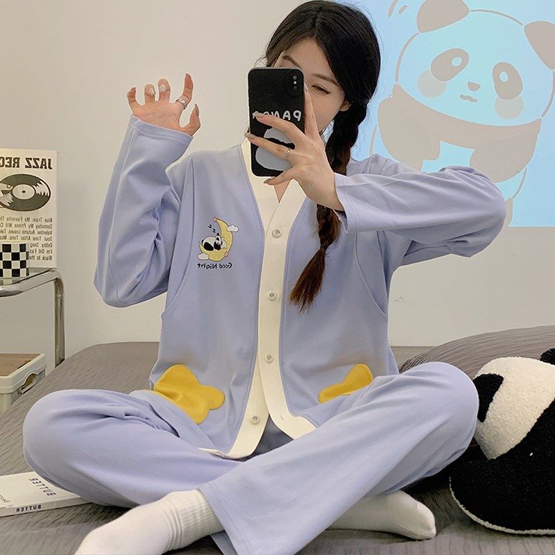 月子服春秋纯棉产后夏季薄款可外穿产妇哺乳孕妇睡衣孕晚期家居服,孕妇装/孕产妇用品/营养,家居服套装,淘宝优惠券,粉丝福利购,淘宝优惠卷