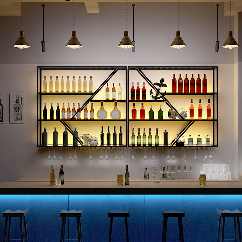 酒吧吧台酒柜创意壁挂酒柜酒架墙上红酒架餐厅墙上简约壁挂式酒柜,住宅家具,酒架,淘宝优惠券,粉丝福利购,淘宝优惠卷