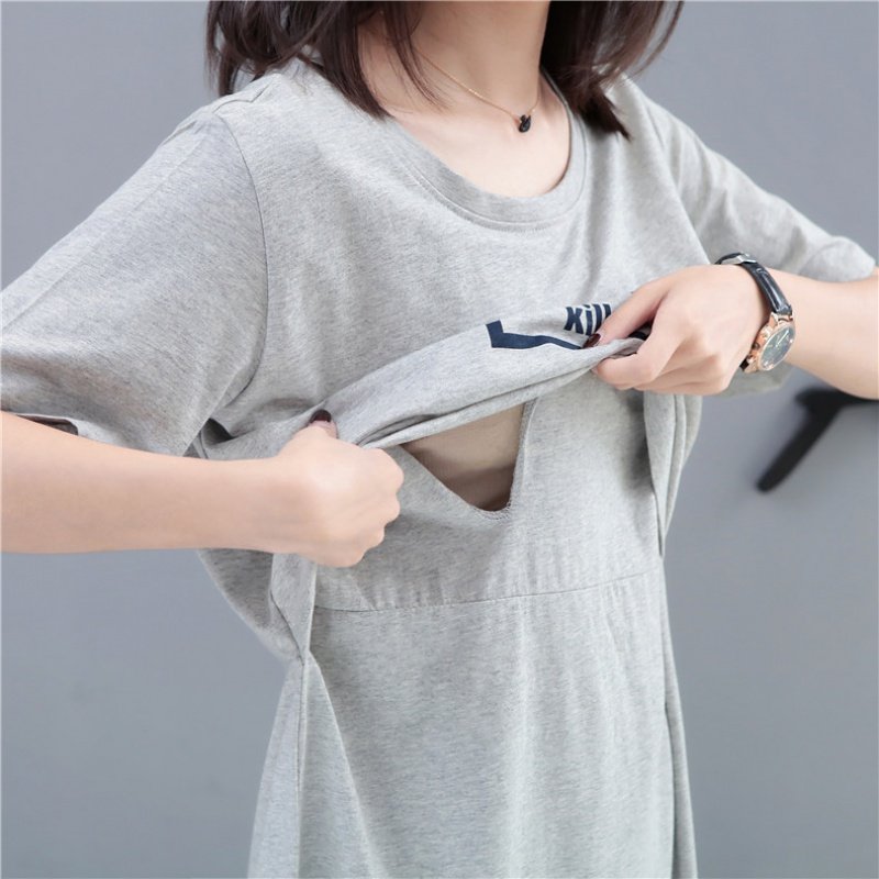 孕妇哺乳连衣裙春夏季外出薄款产后可哺乳睡裙时尚宽松喂奶衣服长,孕妇装/孕产妇用品/营养,哺乳衣/月子服,淘宝优惠券,粉丝福利购,淘宝优惠卷