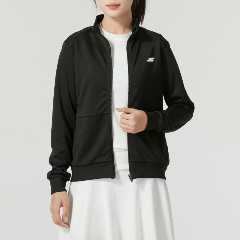 Skechers斯凯奇针织立领夹克女子跑步透气舒适运动服训练健身外套
