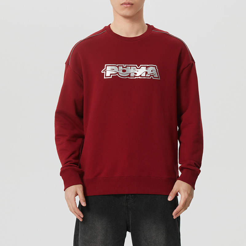 Puma彪马26新年款官方正品RACE AHEAD男女宽松百搭卫衣圆领套头衫