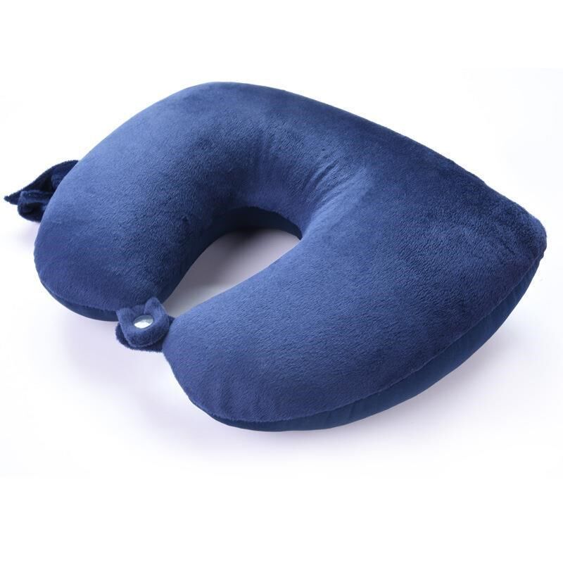 充气u型枕脖枕颈枕充气枕头旅行枕便携记忆棉u型护颈枕旅行充气枕