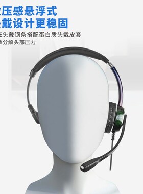 贝恩FC21/22电话客服降噪耳机客服销售耳麦电脑手机话务USB头戴式