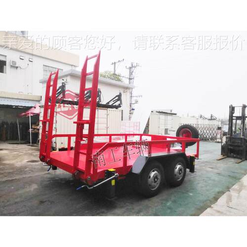 7吨ATV中型平板拖车 履带式全挂车