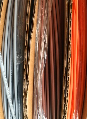 沃尔彩色热缩管阻燃套装电工绝缘6黄蓝绿红透明黑超薄无字橙色