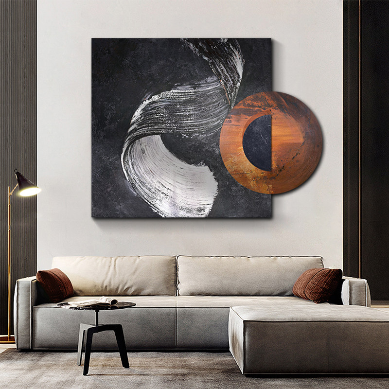 客厅装饰画沙发背景墙挂画现简约卧室床头壁画轻奢玄关餐厅油画,家居饰品,现代装饰画,淘宝优惠券,粉丝福利购,淘宝优惠卷