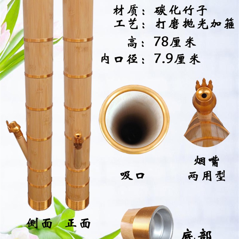 云南特产竹筒纯竹子老竹子圆筒特大号中号小号楠竹大绿竹根部老竹