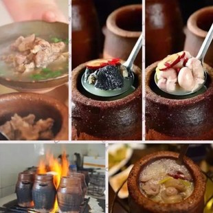 大小号鸡羊肉闷罐陶瓷可明火加热汤罐土砂锅罐商用土菜馆土罐砂锅