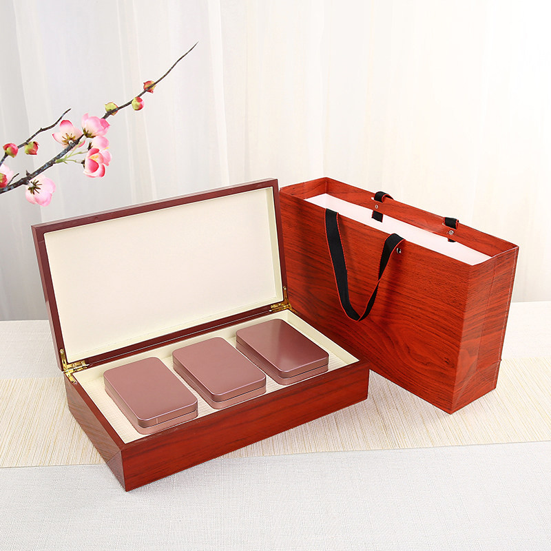 棕树纹高档木盒装茶叶盒 绿茶红茶通用 空盒 铁盒装 定制G,包装,茶叶包装,淘宝优惠券,粉丝福利购,淘宝优惠卷