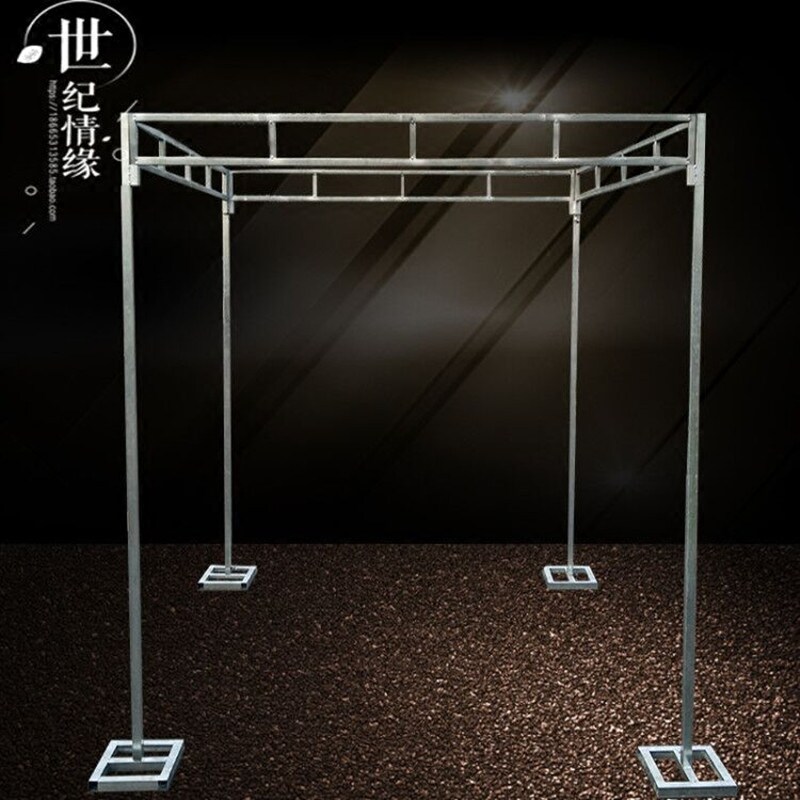 婚庆喜亭背景架镀锌方喜亭架四角亭架子婚礼花亭布幔仪式亭架新款