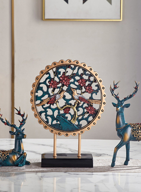 结婚礼物轻奢鹿摆件搬家居客厅乔迁电视柜装饰品新婚庆送