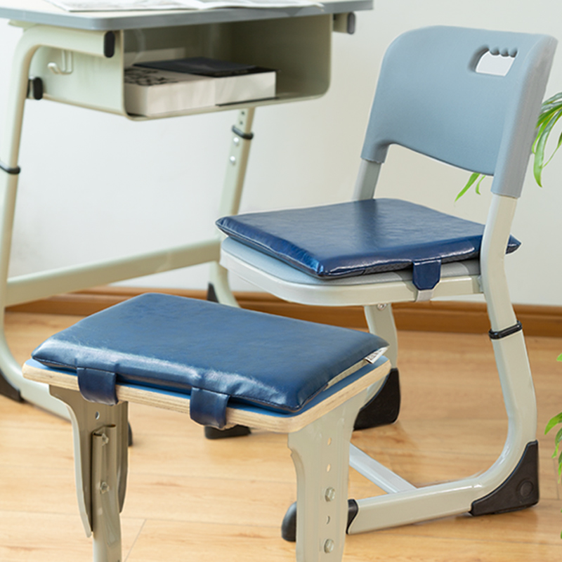 皮革防水坐垫学生教室椅子凳子垫子记忆棉椅垫座垫四季耐磨免打理