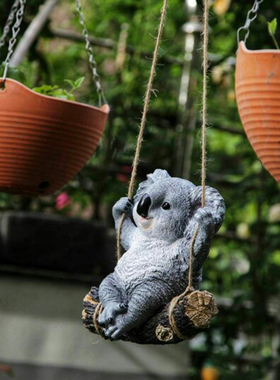 庭院花园装饰新款创脂户外别墅阳台树上挂件秋千仿真摆件