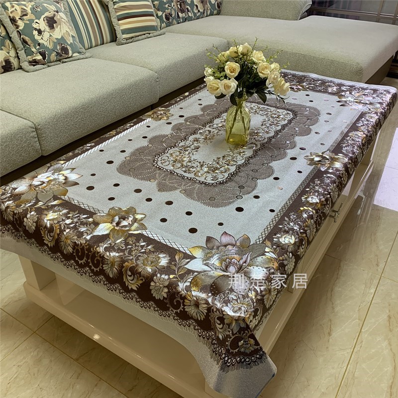 彩色P茶几桌布防水防油防烫免洗茶几垫防尘盖布餐桌布饭