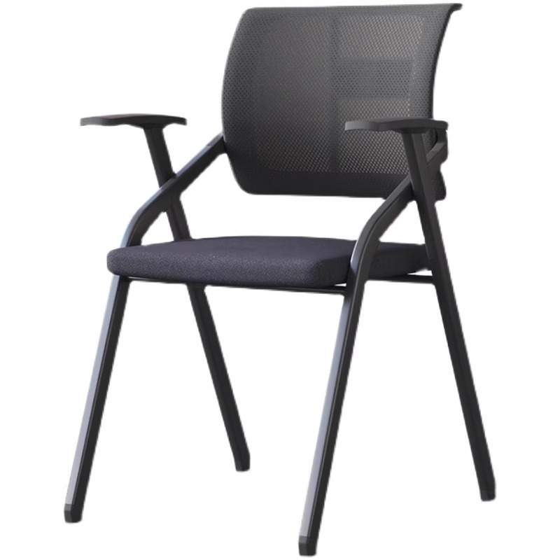 折叠会议椅培训椅办公椅带扶手带桌板写字板轮子可折叠