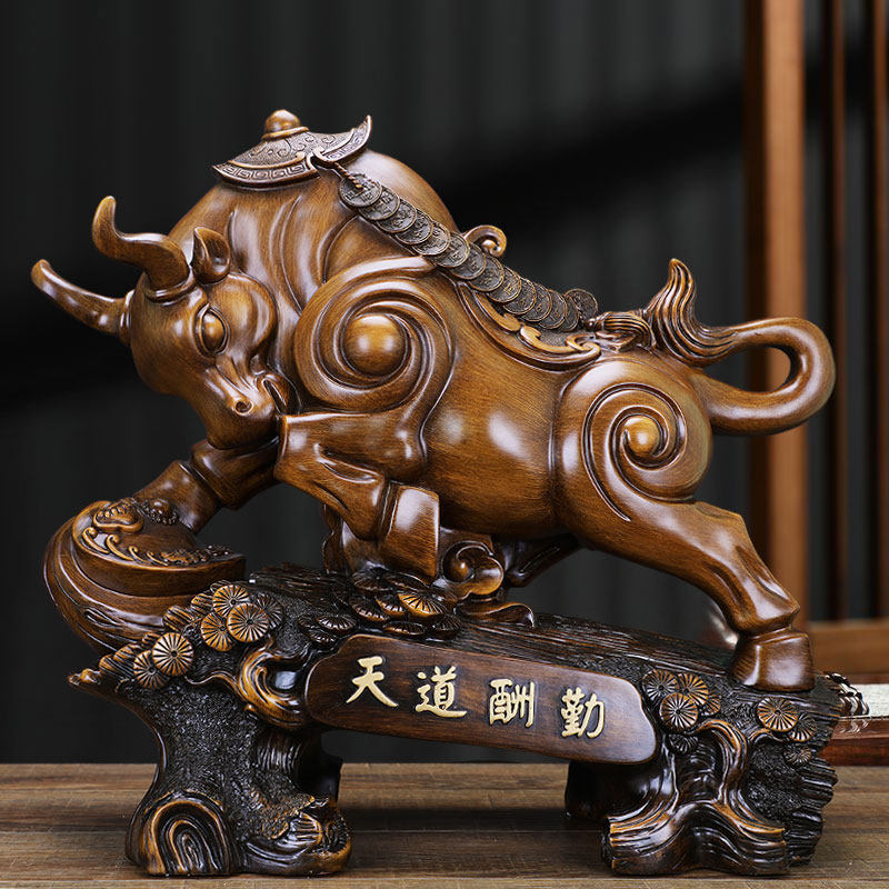 牛摆件招财生肖牛客厅公司桌装饰品牛年开业礼品,家居饰品,装饰摆件,淘宝优惠券,粉丝福利购,淘宝优惠卷