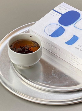 零选 PUEB 铝制圆形金属托盘家用简约桌面收纳首饰盘摆