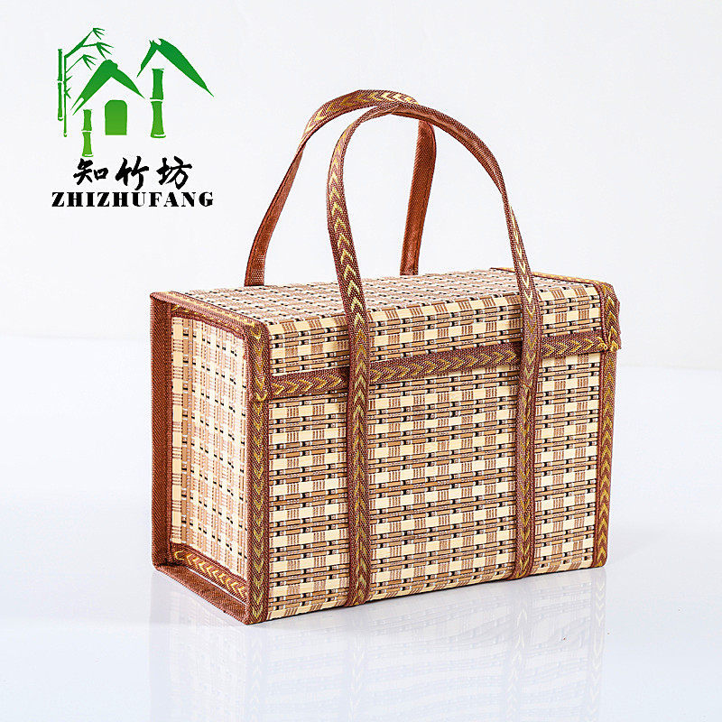 制品手提篮子特产装水果竹篮筐粽子可折叠竹篮,特色手工艺,竹编/竹雕,淘宝优惠券,粉丝福利购,淘宝优惠卷