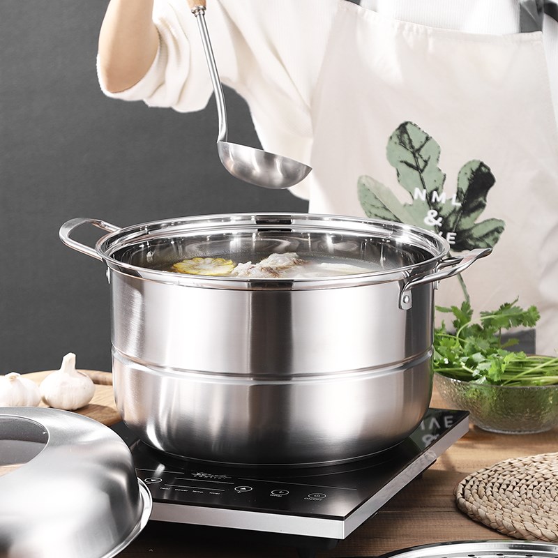 大容量多功能加厚304不锈钢二三层蒸锅 海鲜鱼肉蒸笼煮煲炖汤锅具