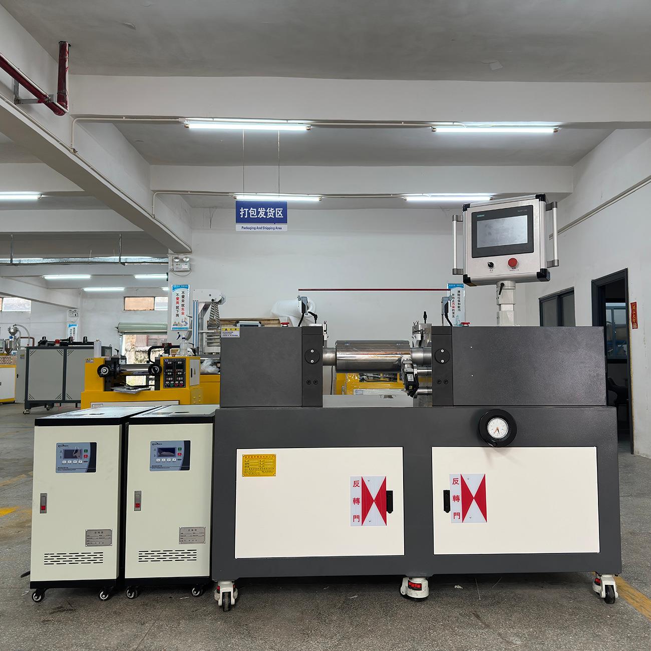 圣华六寸全自动机器开炼机油加热自动翻胶电调距PVC老化测试设备