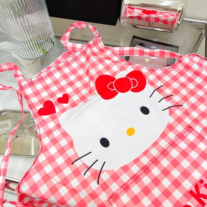 heoy围裙女家用新款防水防油厨房超好看的洋气可爱画画