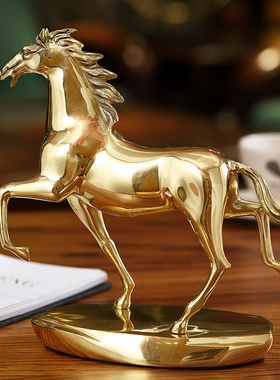 装饰摆件轻奢高档玄关桌面家居饰品马到成功