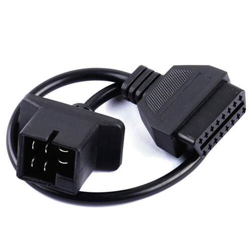 6pin OBD1 to 16pin OBD2 Cable 克莱斯勒6pin 可开口线
