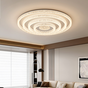 客厅吸顶灯现代简约大气轻奢高级感2025年新款意式冰裂纹极简高端