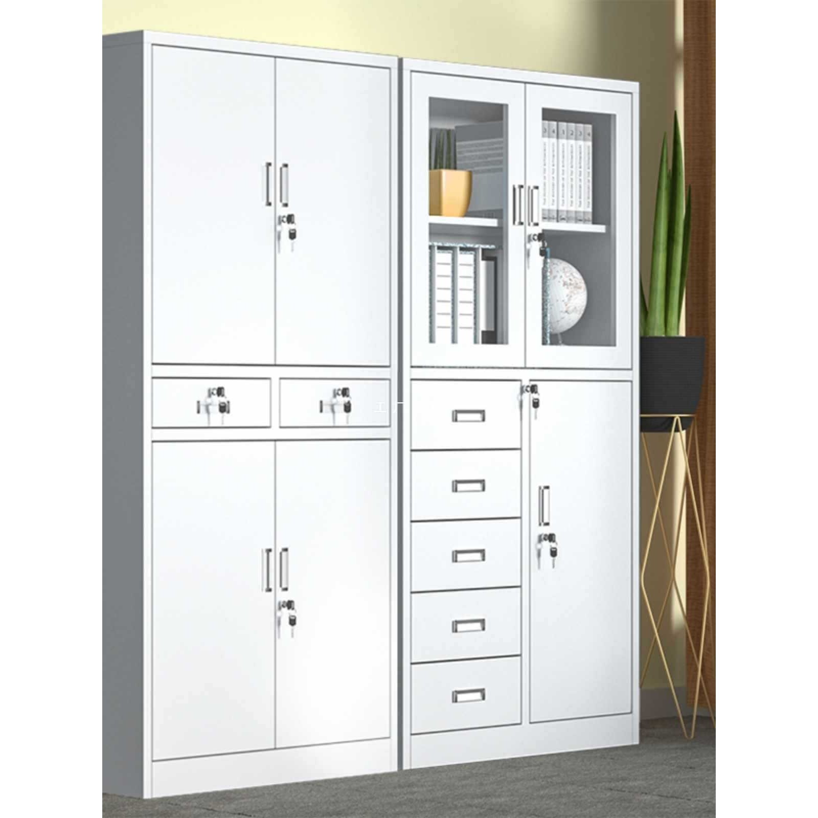 ft文件柜铁皮储物柜落地资料柜档案柜家用带玻璃门收纳柜办公室柜,商业/办公家具,文件柜,淘宝优惠券,粉丝福利购,淘宝优惠卷