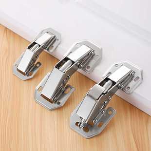 加厚明装3寸桥型铰链青蛙弹子铰链 免开孔槽柜门家具缓冲液压合页