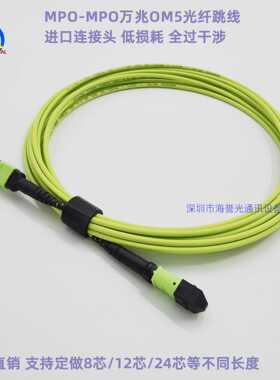 接头MTP多模OM5万兆光纤跳线MPO-LC/FC8芯12芯24芯40G100G3米