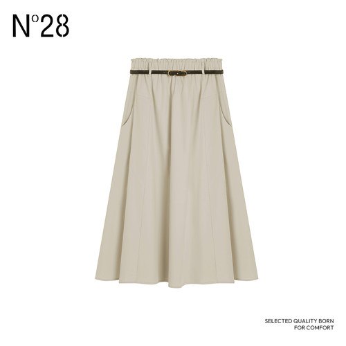 N°28【呼呼专享】棉莱赛尔压褶半身裙女显瘦A字大摆裙885241Q119