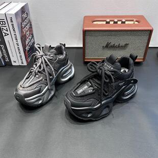 欧洲站潮牌女鞋2026春季新款厚底运动休闲老爹鞋网红气垫增高女鞋