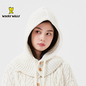 wackywilly帽子女款 秋冬巴拉克拉法帽韩国吉赛尔同款 保暖针织帽