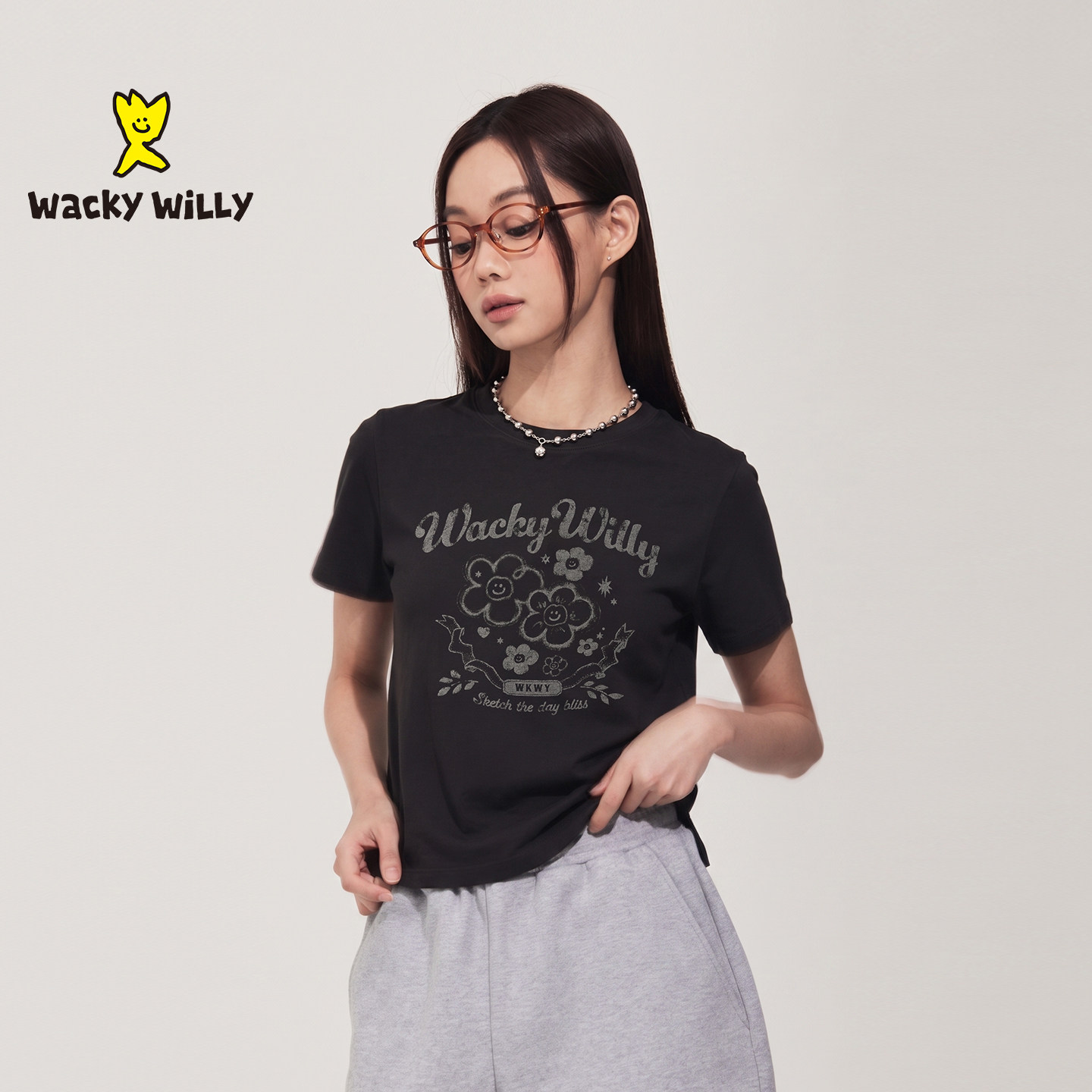 wackywilly韩国女夏短款显瘦t恤图片