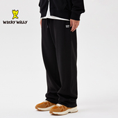 子女2025新款 冬抓绒休闲裤 阔腿裤 wackywilly加绒裤 宽松时尚 显瘦