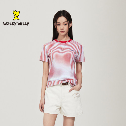 【明星同款】wackywilly条纹短款