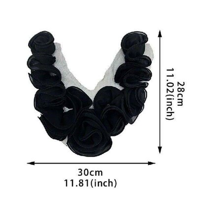 3D Pleated Flower Fabric Patch DIY Evening Dress Clothing