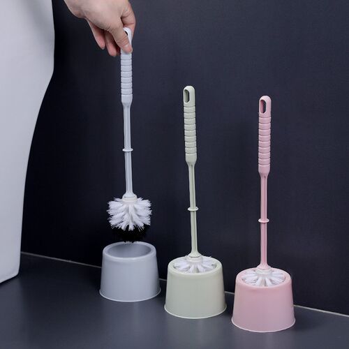 Toilet Bowl Brush and Holder Set Compact Tool Deep Cleaning