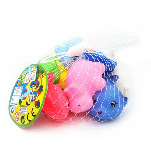 New 12Pcs Baby Kids Bathing Toys Cute Cartoon Animal Soft Ru
