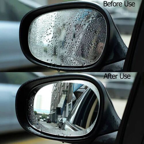 2 Pcs Car Rainproof Clear Film Rearview Mirror Protective An