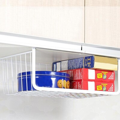 Kitchen Rack Hanging Under Cupboard Iron Storage Shelf Mesh