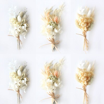 Dried Flower Mini Bouquet Bride Bridesmaid Wedding Corsage G