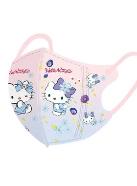 子星儿童口罩专用3d立体小孩-岁女孩口耳罩凯蒂猫卡通图案