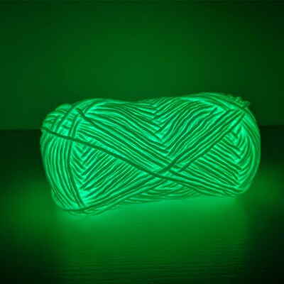 50g Luminous Yarn Polyester Hand Knitted Luminous Yarn DIY W