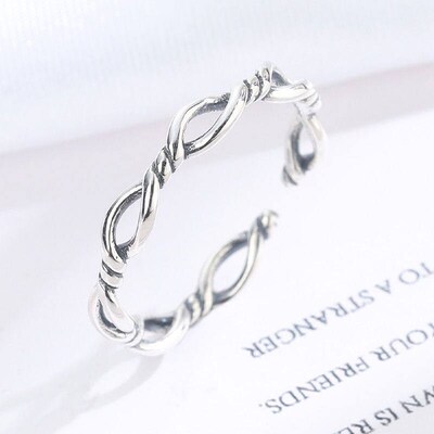 Korean Style SImple Minimalist Thin Twisted Vintage Adjustab